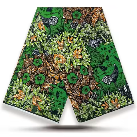 2025 Hot Sale 100% Cotton African Print Wax Fabric Ankara Pagne Wax Soft Print Batik Print Nigerial 