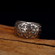 925 cincin perak murni pria Thai perak rakus cincin disesuaikan