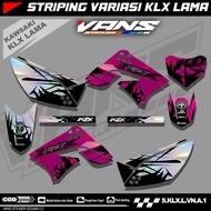 Old KLX 150 striping, S/L - KLX 150 S motorcycle variation striping sticker Old L/ rainbow hologram 