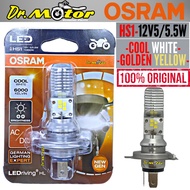 【Barang tempat】OSRAM HS1 LED BULB 12V P43T 5/5.5W FRONT LIGHT MENTOL DEPAN COOL WHITE GOLDEN YELLOW 