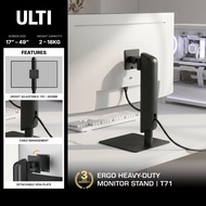 ULTI Ergo Heavy-Duty Vertical Lift Free-Standing Monitor Stand | Fits Up to 49-Inch Single Ultrawide