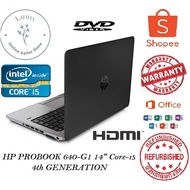 HP PROBOOK 640-G1 14" CORE i5 - 4TH GENERATION (Refurbished)