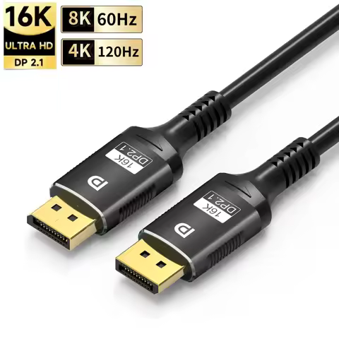 16K DisplayPort 2.1 Cable DP 2.0 8K@120Hz,4K@240Hz 165Hz 144Hz 80Gbps HDR,HDCP DSC 1.2a Compatible M