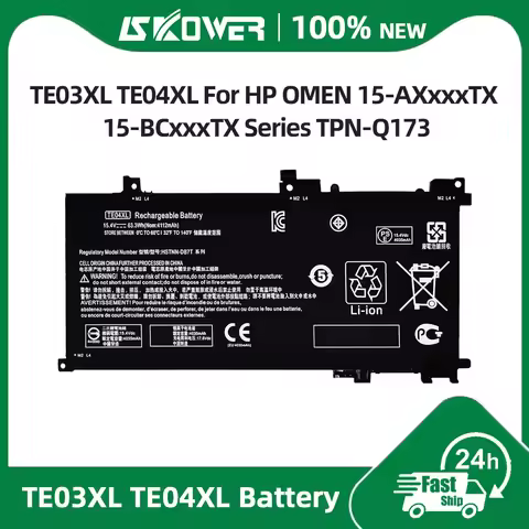 TE04XL 905175-271 Laptop Battery For HP Pavilion Omen 15-BC200 15-AX200 905277-855 TPN-Q193 Q173 15-