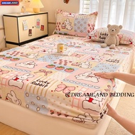Cartoon Animal Printed Cute Milk Velvet Bedsheet Flannel Bedsheet Single Queen / King Size Fitted Be