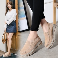 >NB[Ready Stock][5 Color]Women's Casual Fashion Loafers Genuine Cow Leather Flat Sole Easy For Work 