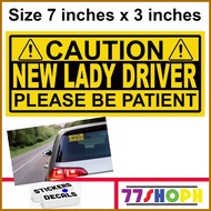 New Lady Driver Decal Sticker for Car
