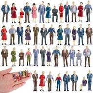 10/20/30/50pcs ABS Painted Miniature Model Figures, 1:50 Scale Model Train Scene People, 1.43in/3.5c