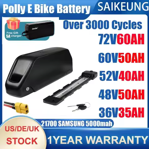 Electric bicycle bike battery Downtube Hailong Polly DP7 48V 52 36 60 72V 20 25 30ah 35 40 50Ah 60Ah