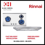 RINNAI RH-S95A-SSVR SLIMLINE HOOD + RB-93TS 3 BURNER STAINLESS STEEL BUILT-IN HOB BUNDLE