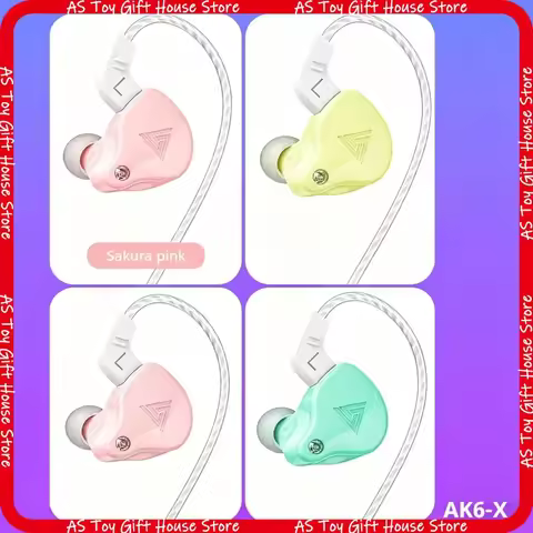 QKZ AK6 X Hifi Heavy Bass In Ear Wired Headphones With Microphone For Music Listening Daily Entertai