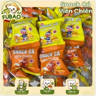 Minh Chau Food Haidilao Fried Fish Ball Snack - Spicy Crispy Fish Ball Snack 12g Pack - FUBAO Snacks