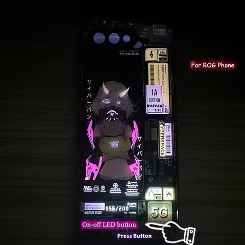 ROG 7 8 9 Pro Luminous Sound Control Flash Case Anime For Asus ROG 6 ROG 5 ROG 3 Coque Lighting LED 