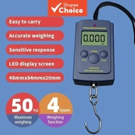 50kg/10g Mini Digital Hanging Scale - Portable Pocket Steelyard for Fishing & Luggage Luggage Weighi