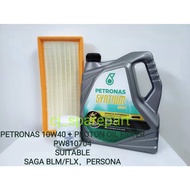 Petronas Syntium 800 Engine Oil 10W-40 Semi Synthetic APN SN/CF 10W40 4L + Proton Oil Filter + Proton Air Filter