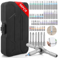 66 in 1 Magnetic Ratchet Screwdriver Set S2 Steel Bit DIY Flexible Shaft for Furniture Assembly Prec