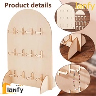 LANFY Earring Display Rack, Wooden Detachable Jewelry Storage Rack, Multifunctional Arch Hook Style 