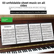 Foldable Piano Music Sheet Clip 6 Pages Expandable Music Holder Music Stand Clip Board Music Book Cl