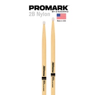 Promark™ ไม้กลอง 2B หัวไนลอน (Classic 2B Hickory Nylon Tip Drumstick) รุ่น TX2BN ** Made in USA **