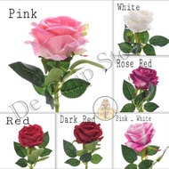 3pcs Bunga Mawar Imitasi - mawar artificial - bunga mawar plastik