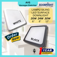 ECOBRIGHT6"8"12" LED SQUARE SURFACE DOWNLIGHT DOWN LIGHT LED CEILING LIGHT MODERN LAMPU SILING LAMPU