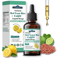 LiposomalRedYeastRicewithCoq10LiquidDrops,5-in-1ExtraStrength1200mgCholesterol&HeartSupportw.CitrusB