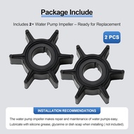 369-65021 2 Pcs Water Pump Impeller 47-161543 for Tohatsu Mercury Outboard 2 2.5 3.3 3.5 4 5 6 HP Bo