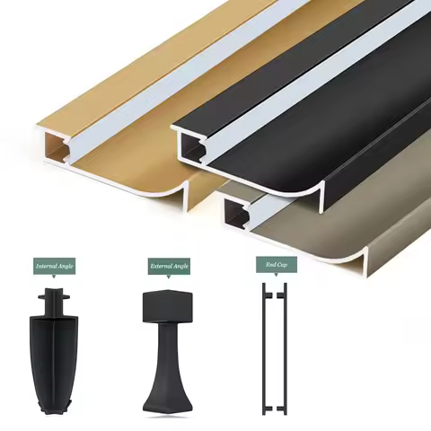 0.5/1M/pcs H65Mm Recessed Skirting Line Led Aluminum Profile with Pc Cover Floor Wall Decor Bar Stri