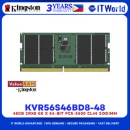 Kingston KVR56S46BD8-48 DDR5 RAM 48GB 5600MHz CL46 Laptop Memory itw
