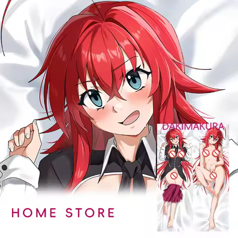 High School Dxd Rias Gremory Dakimakura Cover Anime Double-Sided Print Pillowcase Life-Size 2way Bod