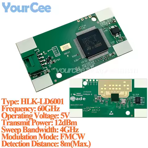 HLK-LD6001 60G Human Movement Trajectory Tracking Radar Sensor Detection Module Detection Distance 8