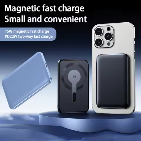 Thin Wireless Power Bank Magnetic PD20W 5000mAh Portable Fast Charging External Battery for Magsafe 