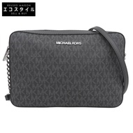 黑色二手 Michael Kors MK 標誌鏈單肩包，成色極佳。