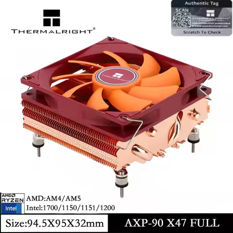 Thermalright AXP90 X47 FULL Copper Low Profile Computer CPU Coole ITX Heatsink for AMD AM4 AM5/Intel
