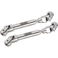 INJORA Stainless Steel Drive Shafts for FMS FCX10 K5 Upgrade 1/10 RC Crawler, 104-139mm