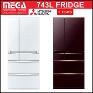 MITSUBISHI MR-WX70C 743L 6 DOOR FRIDGE (3 TICKS)