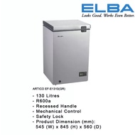 ✔ELBA Chest Freezer ARTICO 130L EF-E1310(GR)  ( Free Gift Storage Basket)