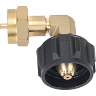 ATKKE Propane Refill Elbow Adapter, Solid Brass Propane Cylinder Refill Coupler, Refilling 1lb Propa