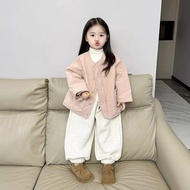 HUANGHU Store "Korean Style Girls' Winter Zipper Jacket Embroidered Cotton Coat in Malaysia"