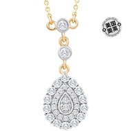 pompeii31/2Ct TW Diamond Dangle Pendant Yellow Gold Womens B