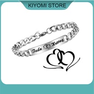 Vòng Tay Cặp Đôi Inox Khắc Tên Theo Yêu Cầu Cá Tính Hàn Quốc Bảo Hành Trọn Đời KIYOMI STORE