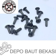[100 PCS PACKAGE] 4x12 Worm Screw Bolts for Honda 4x12 Body Bolts