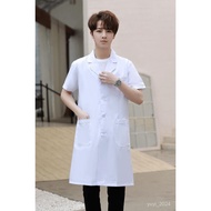 White Coat Female Doctor Long-Sleeved Male Lab Clothes Medical Spring Summer Students Hospital Dedic