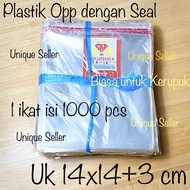 [1 bundle] Opp Plastic Bread Crackers (SEAL/LEM) 14x14 cm contents 1000 Opp Plastic Bag Crackers Sea