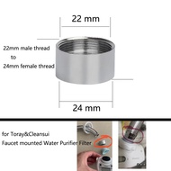 22mm to 24mm Faucet  adapter  for Japan Cleansui Toray Water Purifier Filter Joint 22 mm male thread