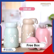 TERMOS 330ML RABBIT GLASS DRINKING BOTTLE / MINI RABBIT THERMOS TUMBLER WATER BOTTLE SIZE 330ML