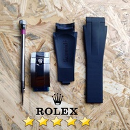 Rolex Deepsea 21mm Rubber Silicone Black Rolex Rubber band Watch