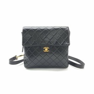 Chanel 黑金 貝嫂 3開 後背包