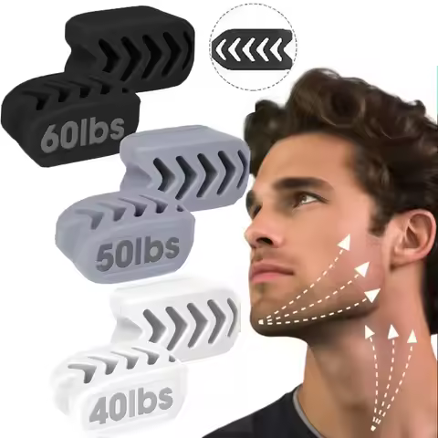 40/50/60LBS Silicone Jaw Line Exerciser Jawline Chew Ball Fitness Facial Toner Face and Neck Muscle 