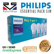 PUTIH Philips LED Bulb 11W Essential Multipack White - 11W 11watt